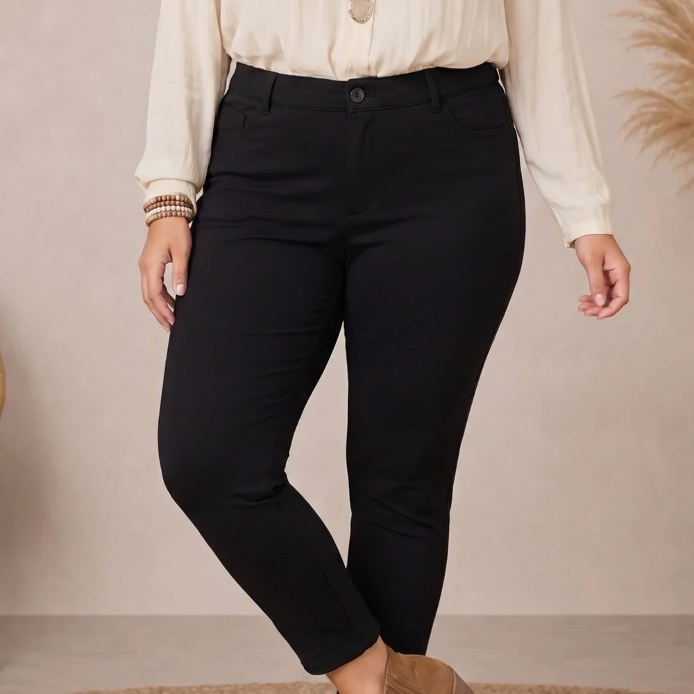 Torrid Black Ponte Skinny Bombshell Pants High Rise Plus Size 14S New NWT